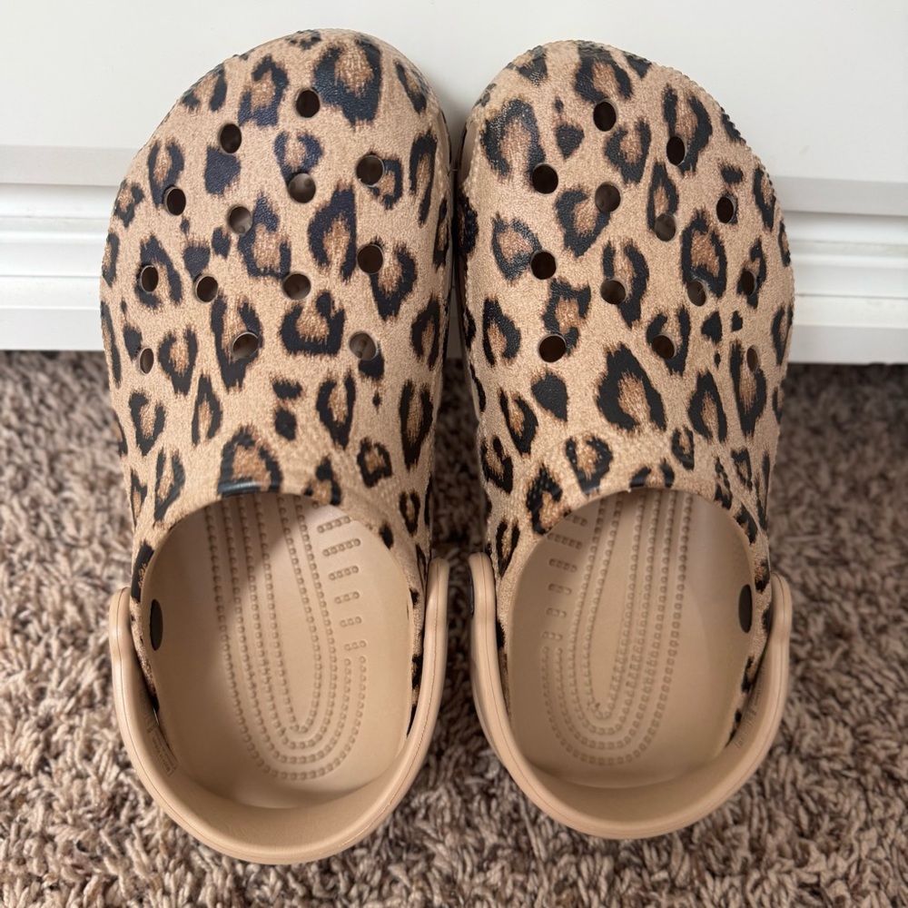 Leopard Print Crocs